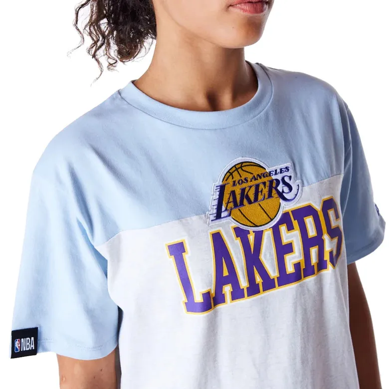 NEW ERA WOMENS NBA LA LAKERS OVERSIZED TSHIRT "PASTEL BLUE"