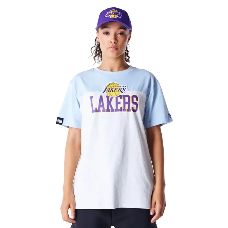 NEW ERA WOMENS NBA LA LAKERS OVERSIZED TSHIRT "PASTEL BLUE"