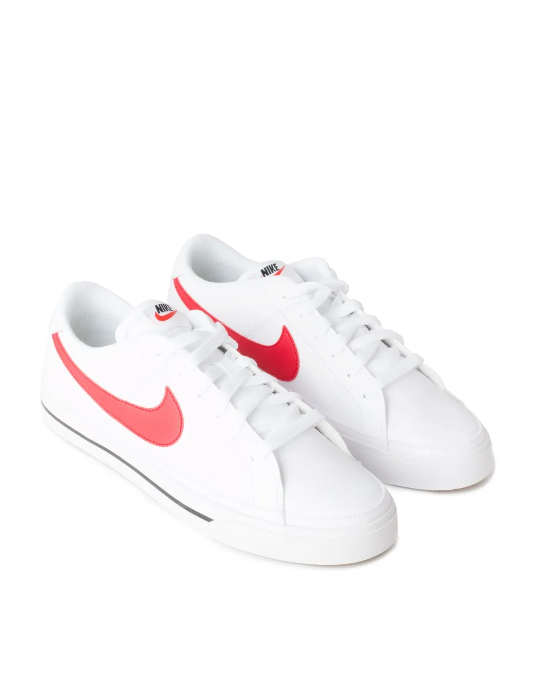 NIKE Court Legacy Blancas Logo Rojo Hombre