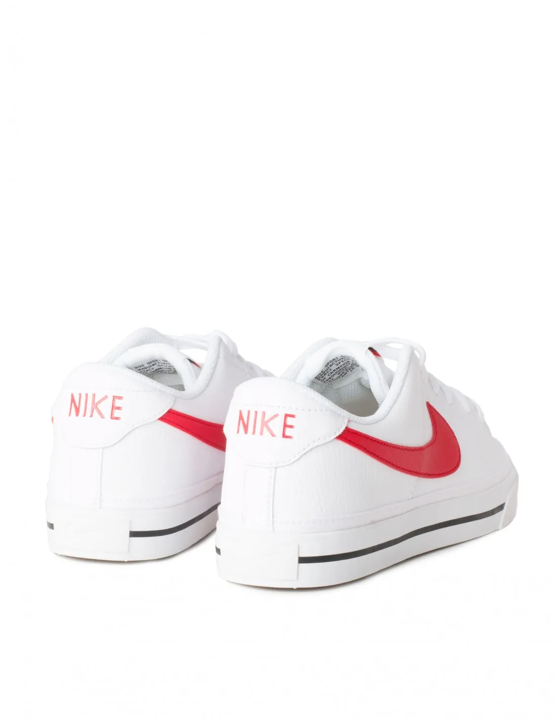 NIKE Court Legacy Blancas Logo Rojo Hombre