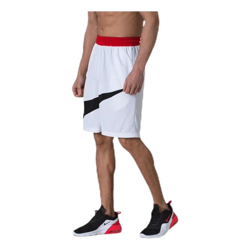 NIKE DRIFIT HBR BASKETBALL SHORTS WHITE/BLACK