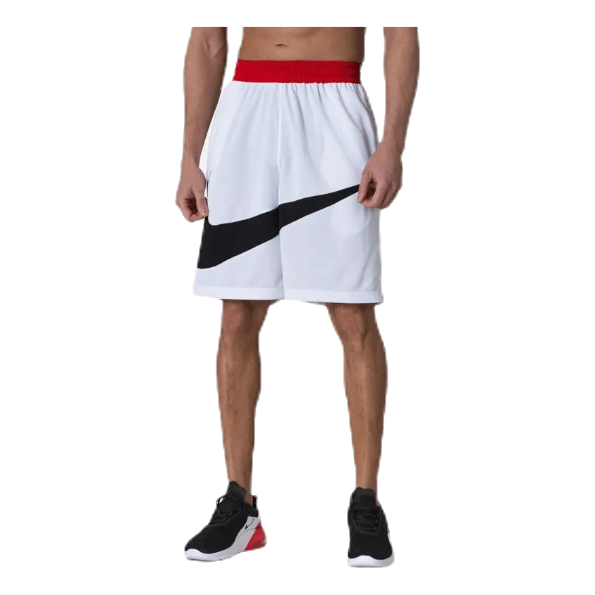 NIKE DRIFIT HBR BASKETBALL SHORTS WHITE/BLACK