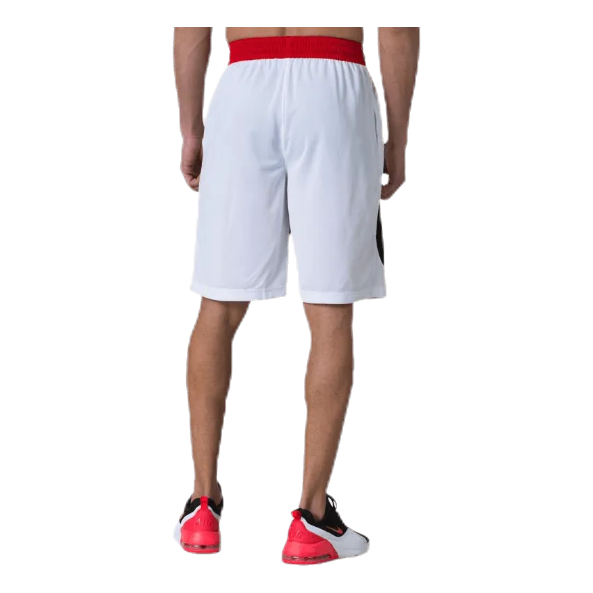 NIKE DRIFIT HBR BASKETBALL SHORTS WHITE/BLACK