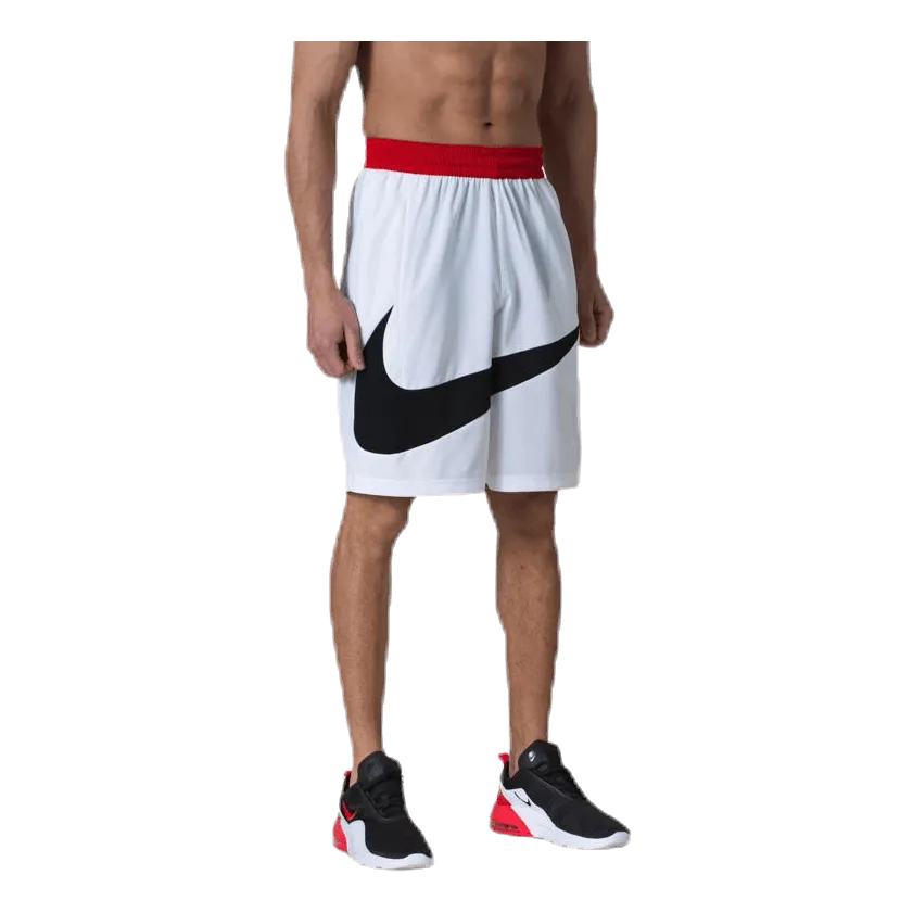 NIKE DRIFIT HBR BASKETBALL SHORTS WHITE/BLACK