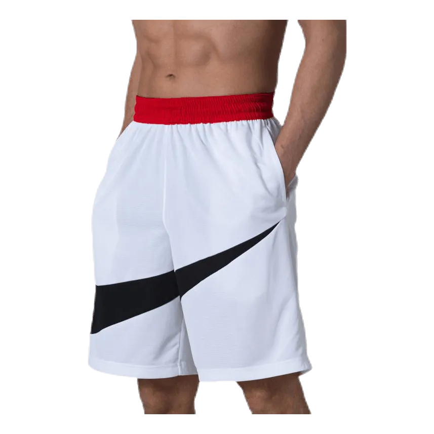 NIKE DRIFIT HBR BASKETBALL SHORTS WHITE/BLACK