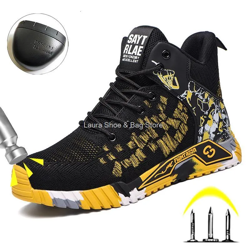 Nuevos zapatos de dedos de acero de diseño nuevo para hombres y mujeres, botas de trabajo antiestructos, seguras e indestructibl