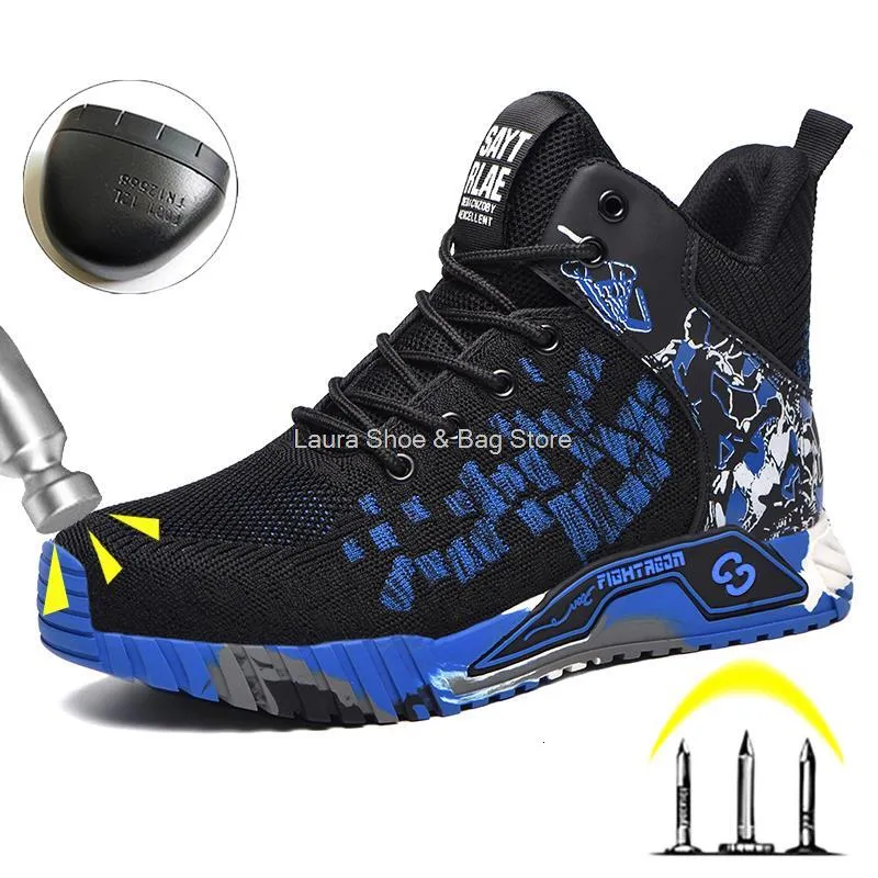 Nuevos zapatos de dedos de acero de diseño nuevo para hombres y mujeres, botas de trabajo antiestructos, seguras e indestructibl