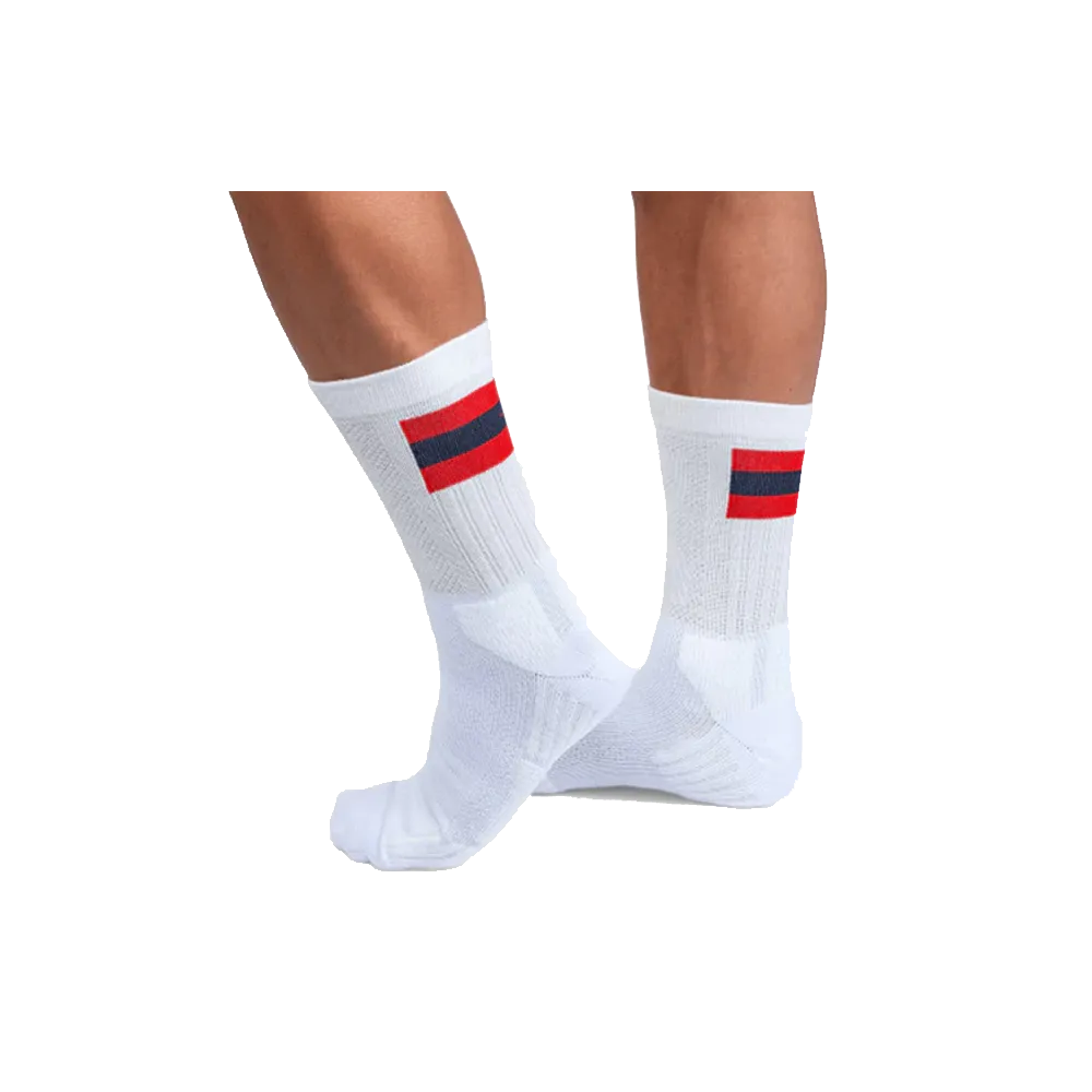 On Shoes Tennis Socks White Red 376.00884