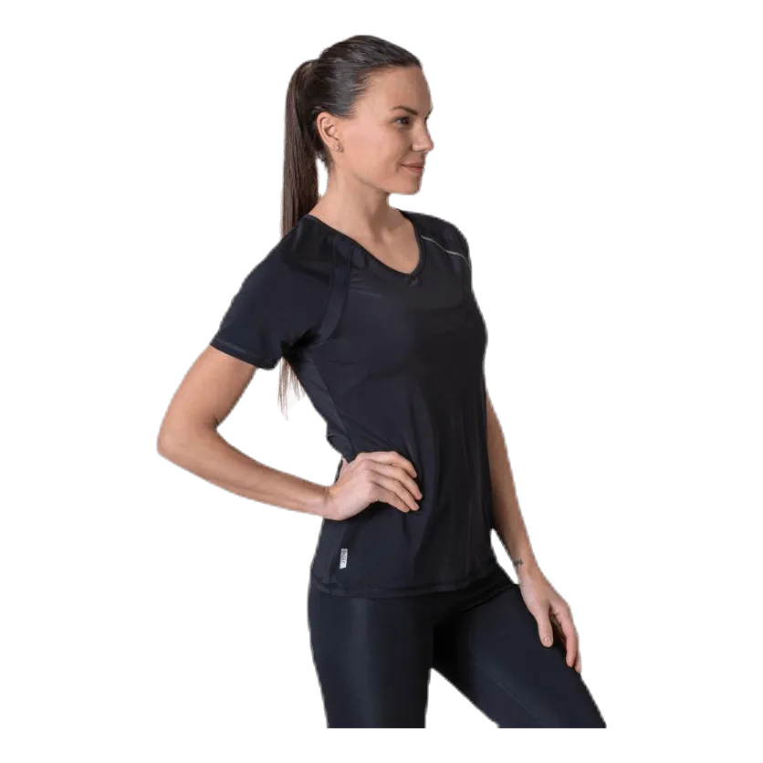 ONLY PLAY PERFORMANCE TRAINING SS VNECK  TEE BLACK