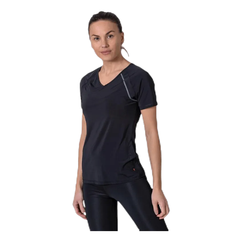 ONLY PLAY PERFORMANCE TRAINING SS VNECK  TEE BLACK