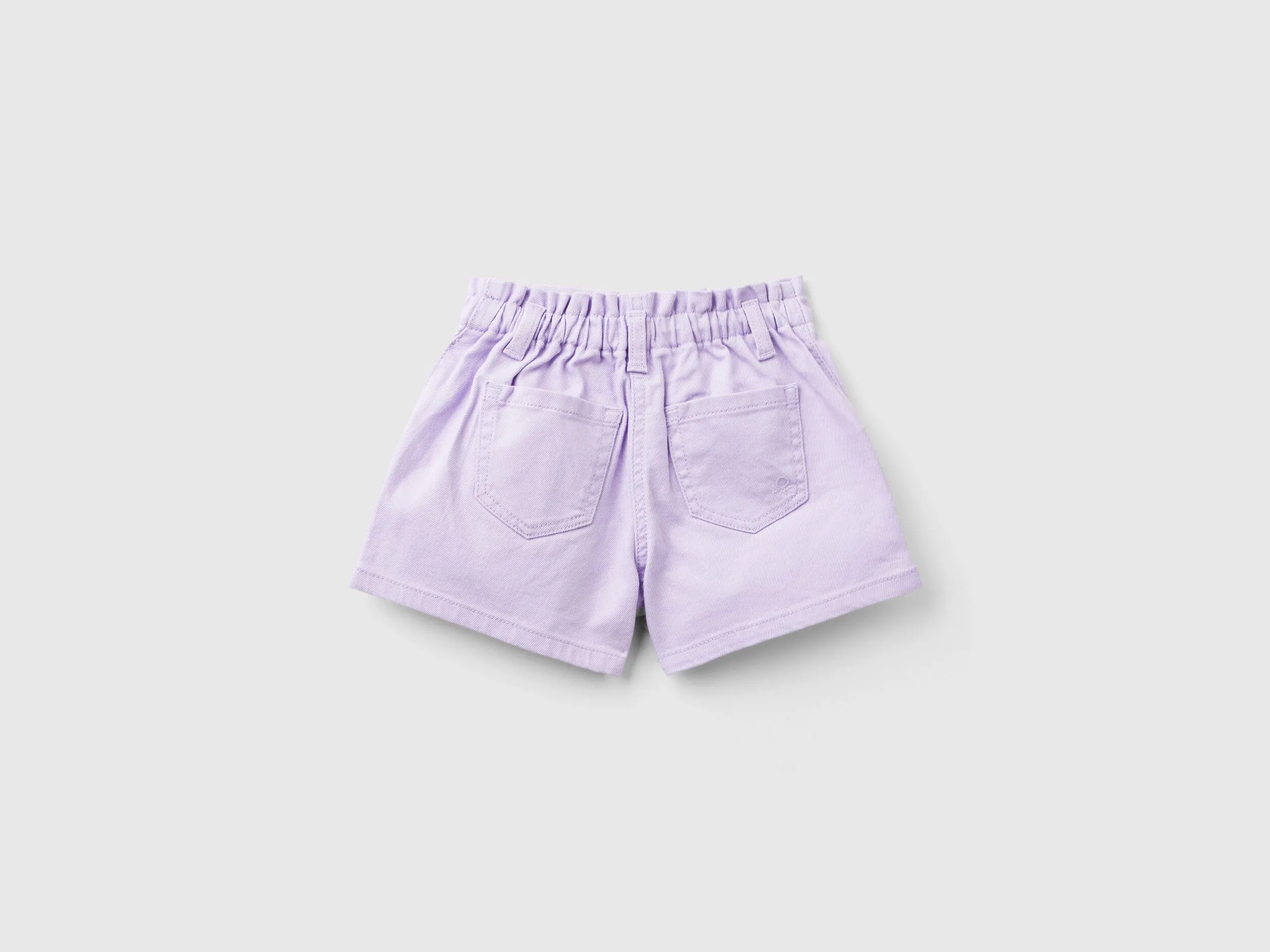 Pantalón corto paperbag de algodón elástico