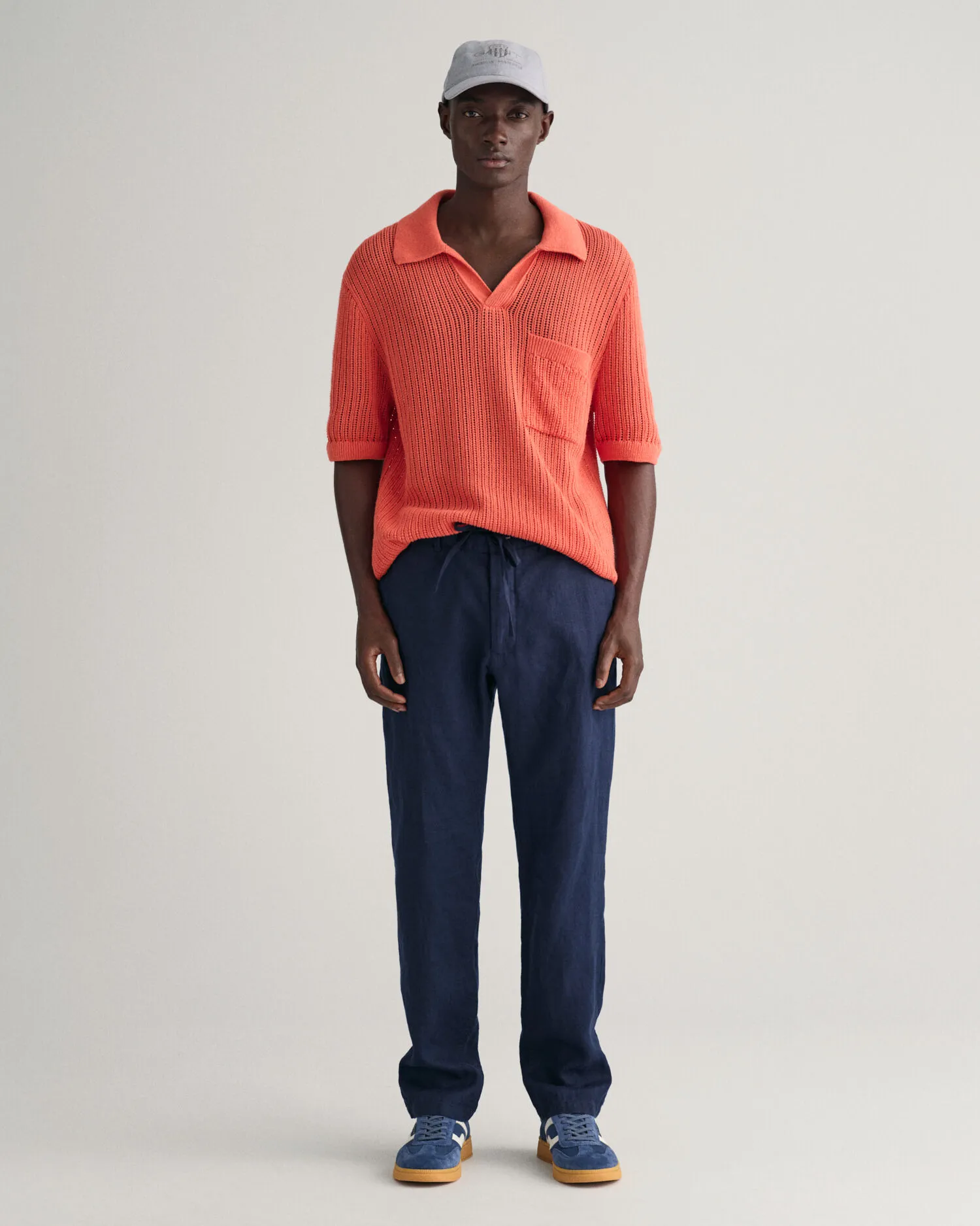 Pantalones Relaxed Fit de lino con cordón ajustable
