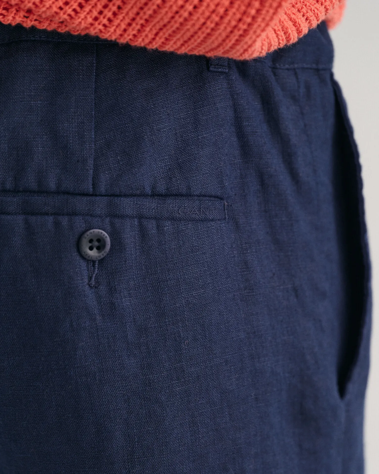 Pantalones Relaxed Fit de lino con cordón ajustable