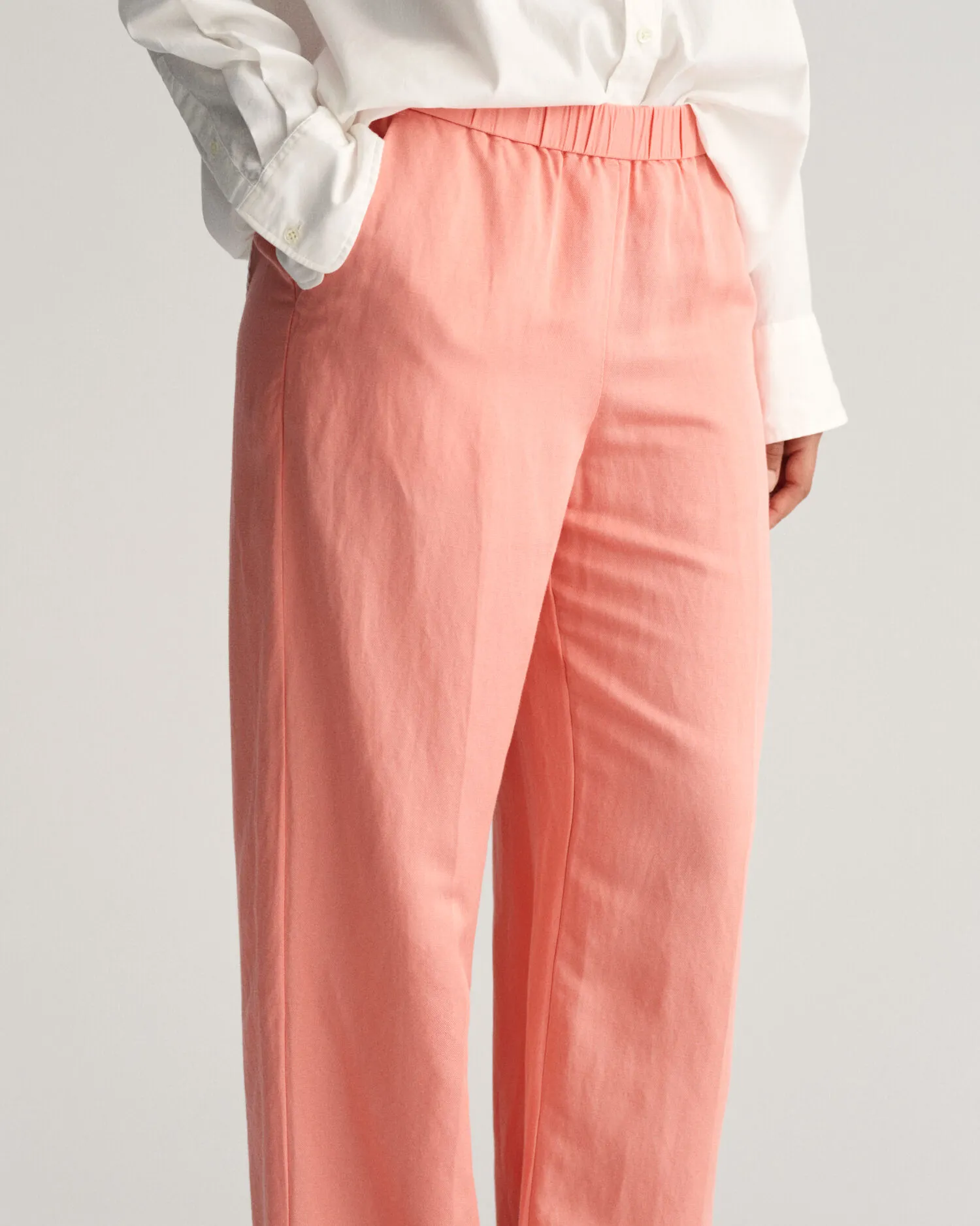 PANTALONES RELAXED FIT EN MEZCLA DE LINO PULLON