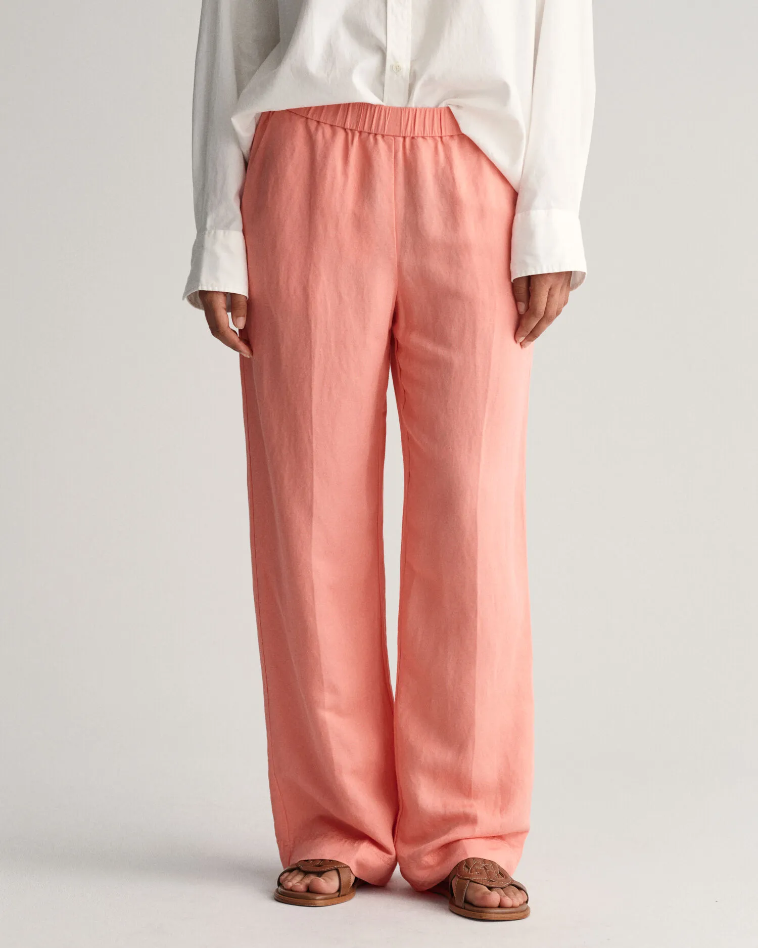 PANTALONES RELAXED FIT EN MEZCLA DE LINO PULLON