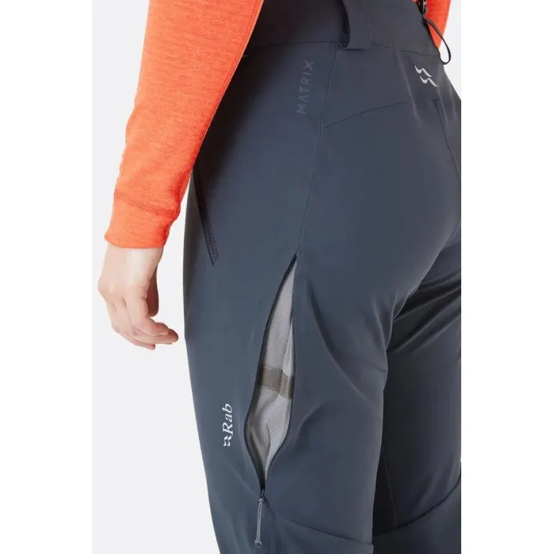 Pantalones softshell de mujer Rab Ascendor Alpine (Ebony)