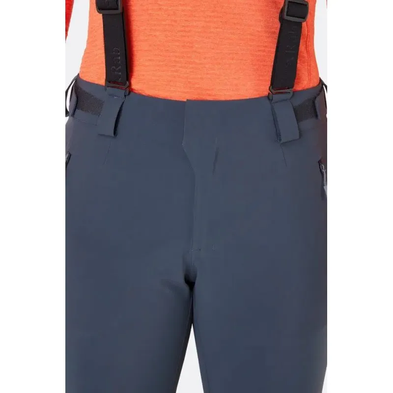 Pantalones softshell de mujer Rab Ascendor Alpine (Ebony)