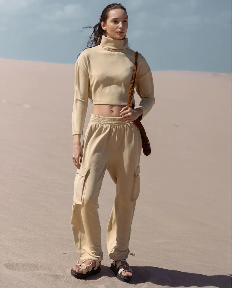 Pantalón con pretina elástica para mujer