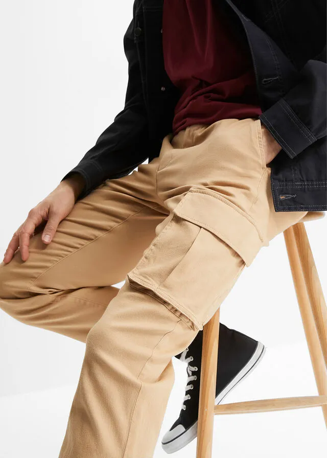 Pantalón de estilo cargo Café con leche