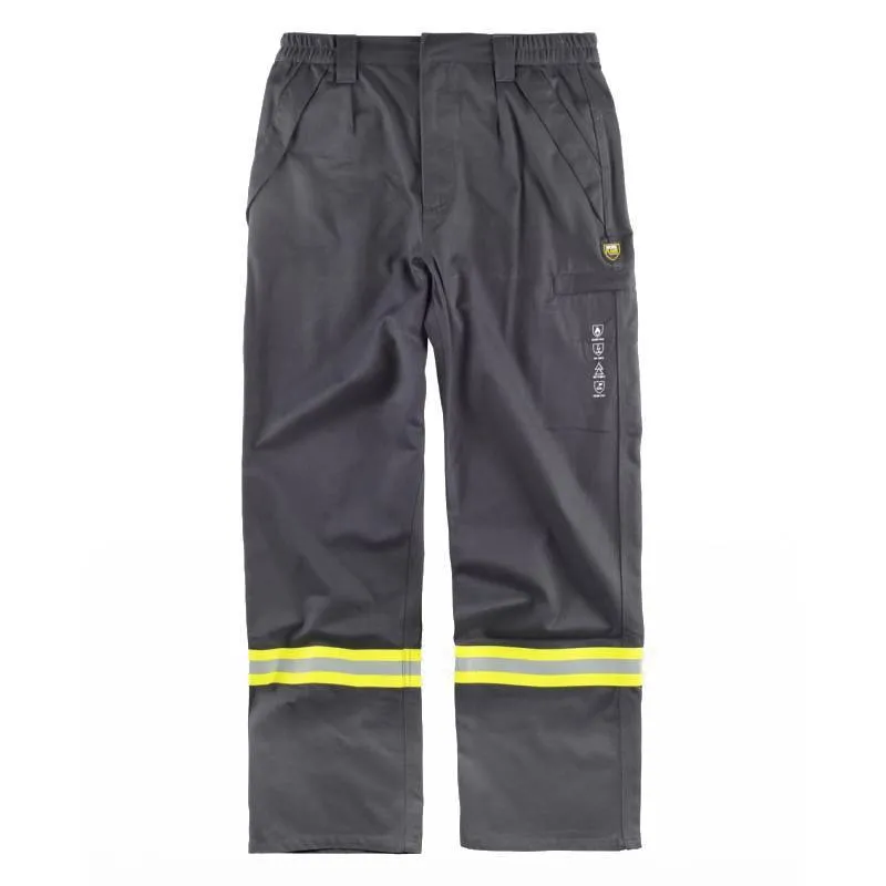 Pantalón de trabajo ignífugo y antiestático con cintura elástica en color marino