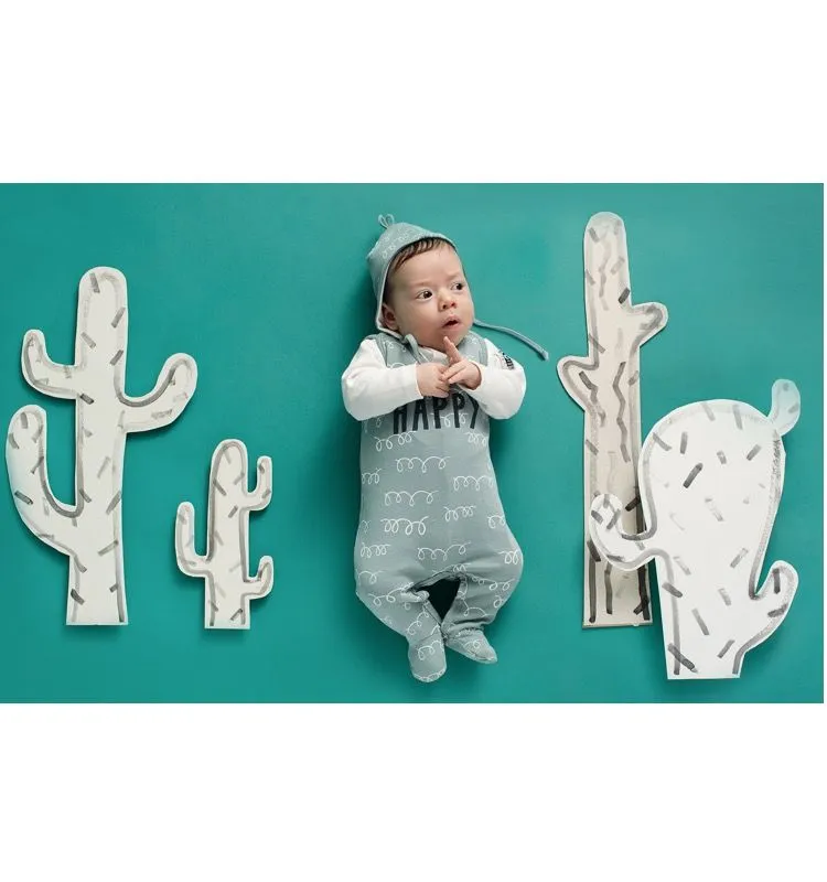 Pelele de tirantes para bebé colección Happy Llama