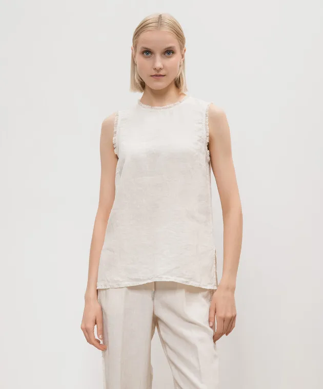 Peserico Beige linen top