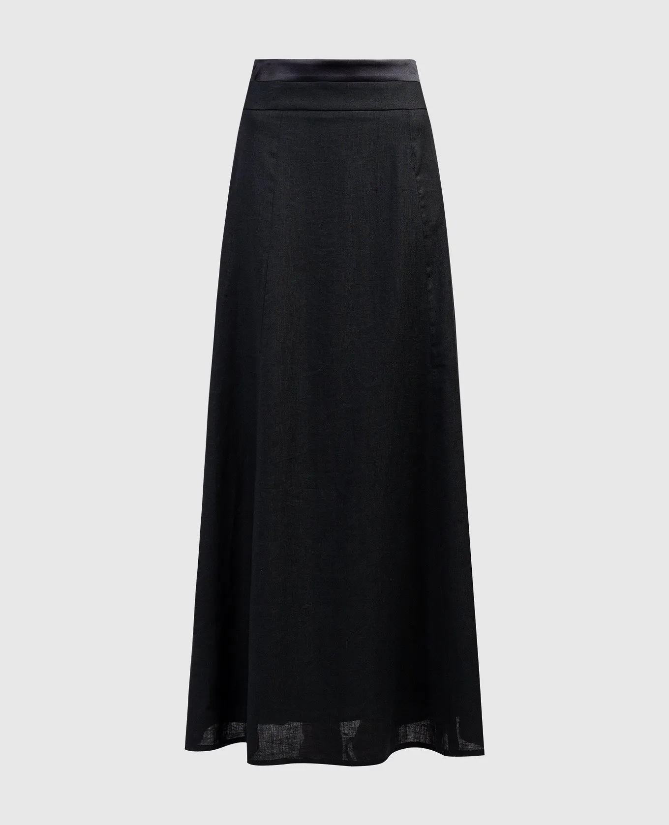 Peserico Black linen maxi skirt