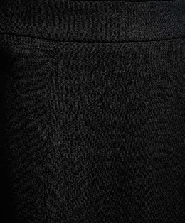 Peserico Black linen maxi skirt