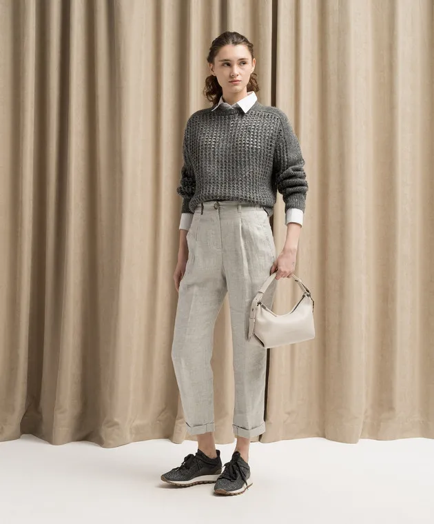 Peserico Gray linen pants