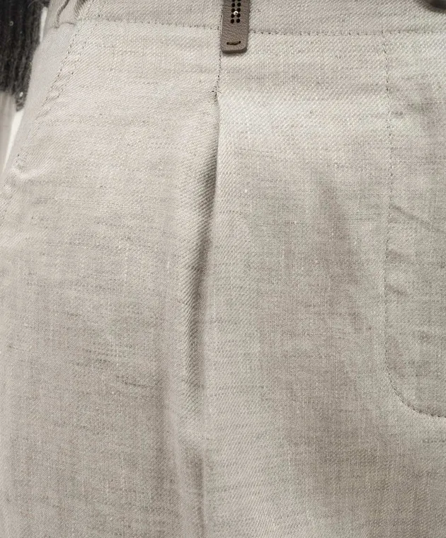 Peserico Gray linen pants