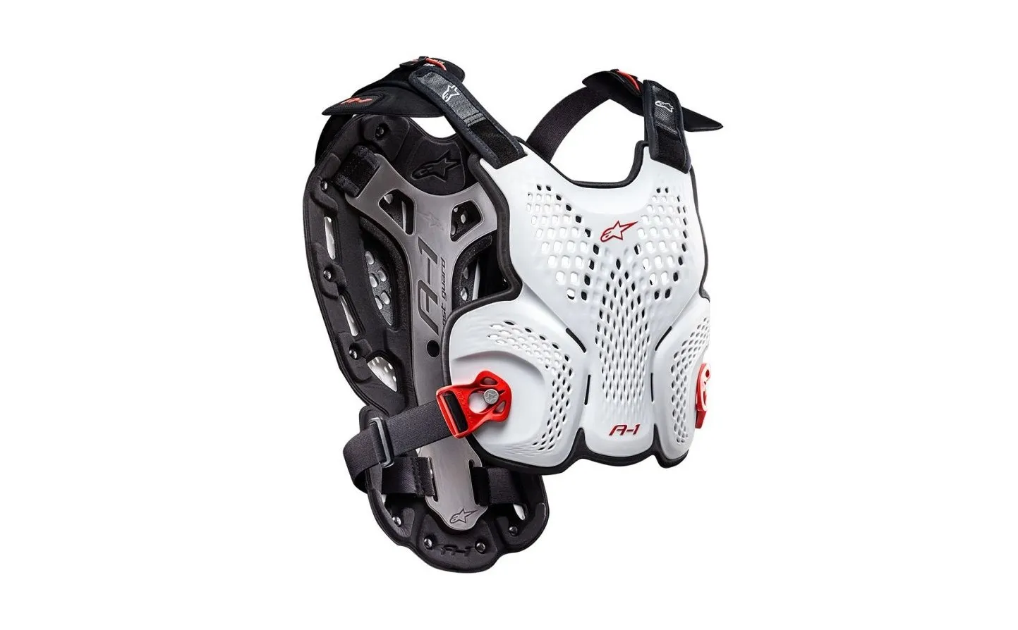 PETO ALPINESTARS A1 ROOST GUARD BLANCO NEGRO ROJO|6700116213|