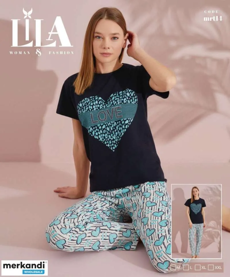 Pijama de mujer de alta calidad con manga corta y una amplia gama de modelos.