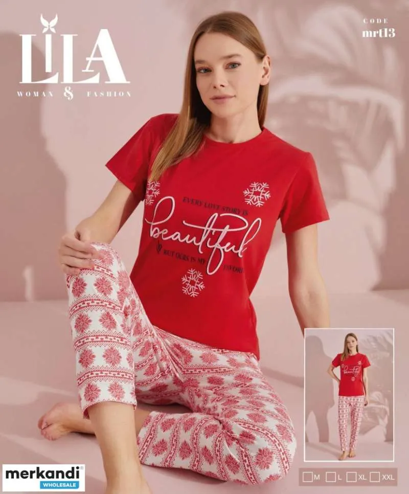 Pijama de mujer de alta calidad con manga corta y una amplia gama de modelos.