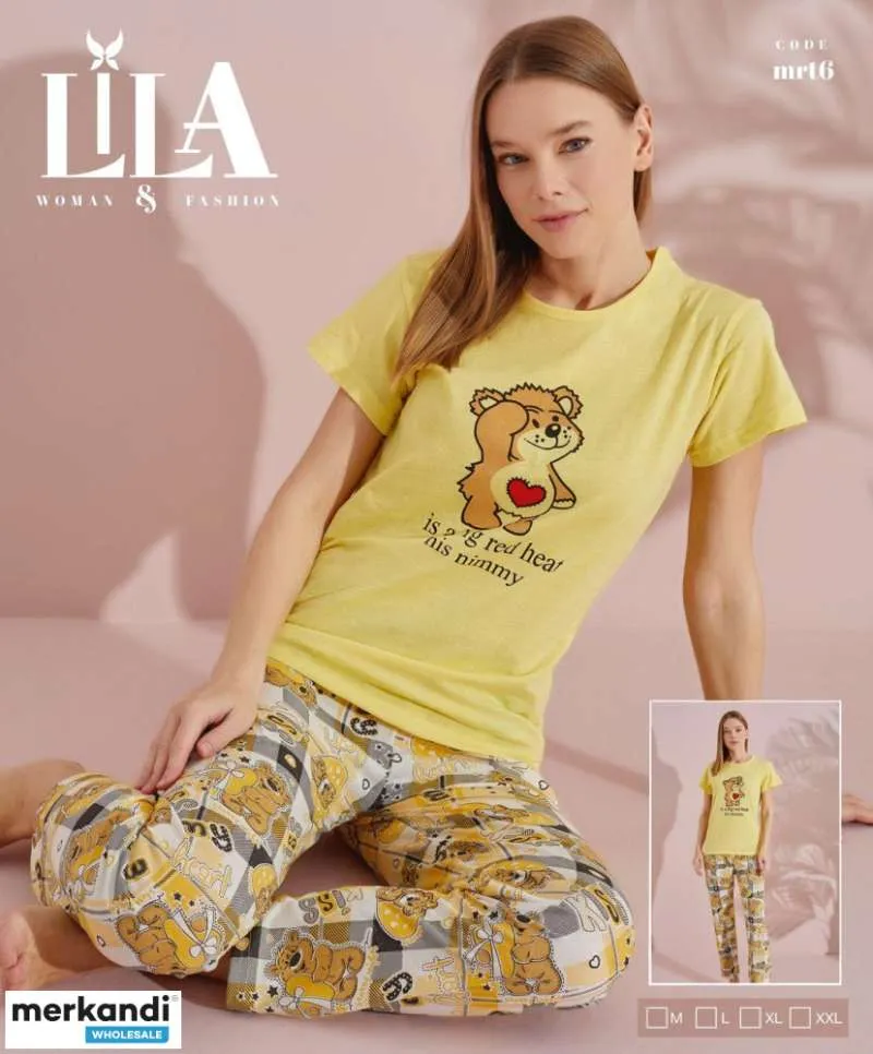 Pijama de mujer de alta calidad con manga corta y una amplia gama de modelos.