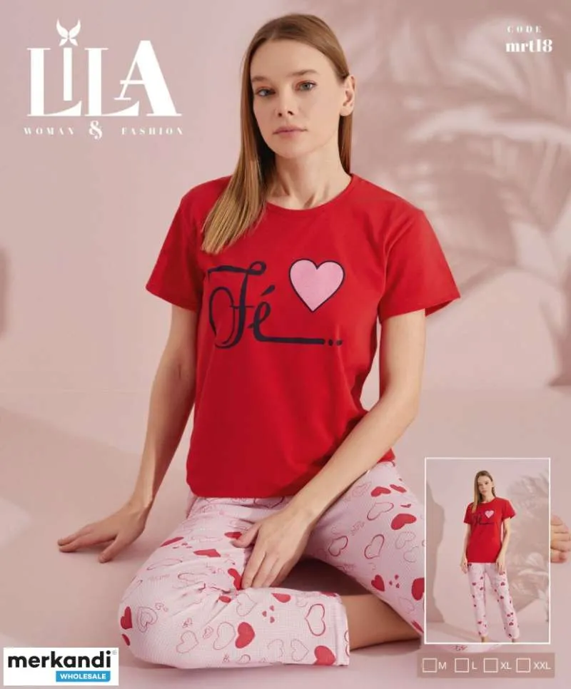Pijama de mujer de alta calidad con manga corta y una amplia gama de modelos.