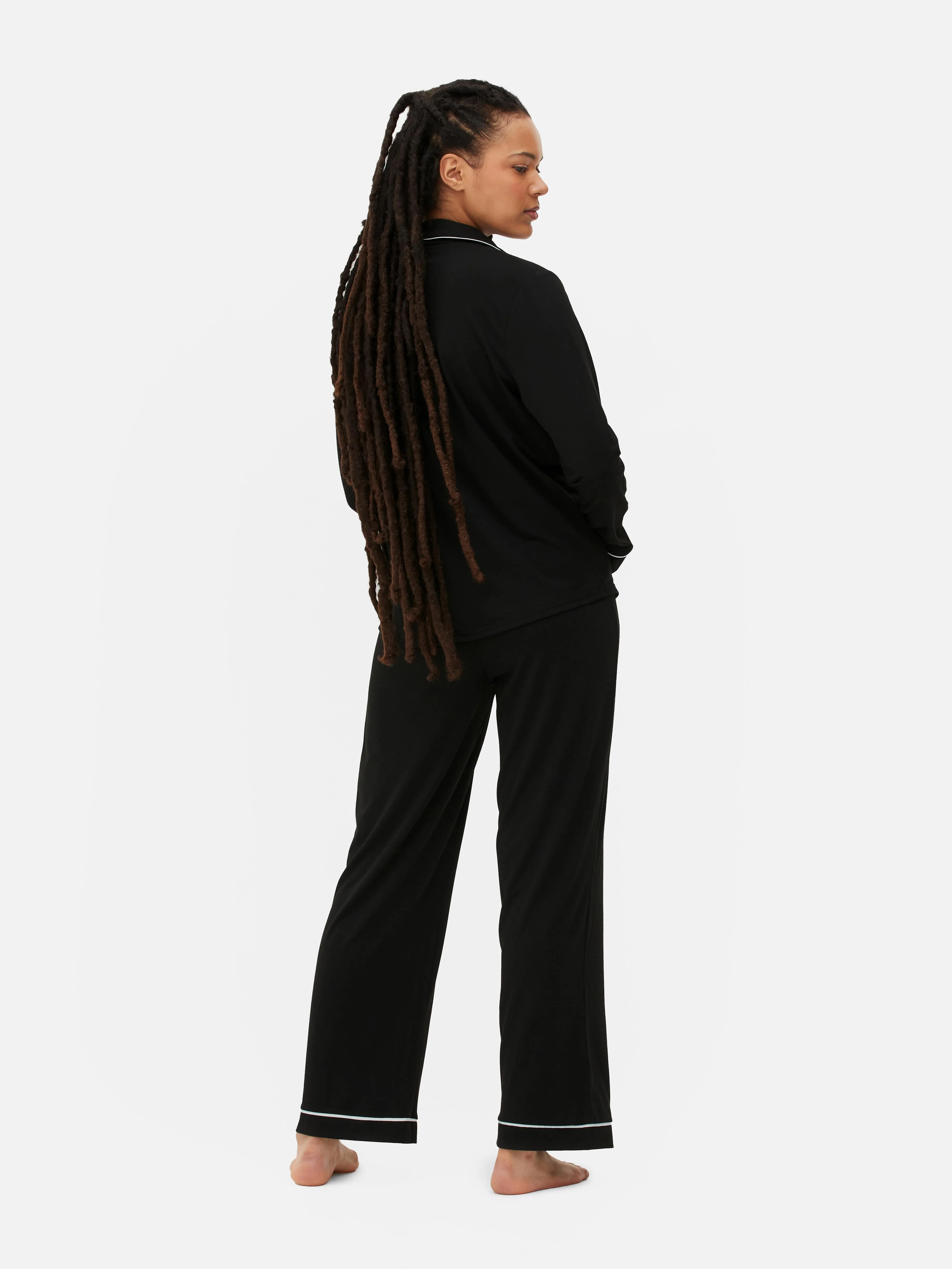 Pijama de punto de estilo masculino