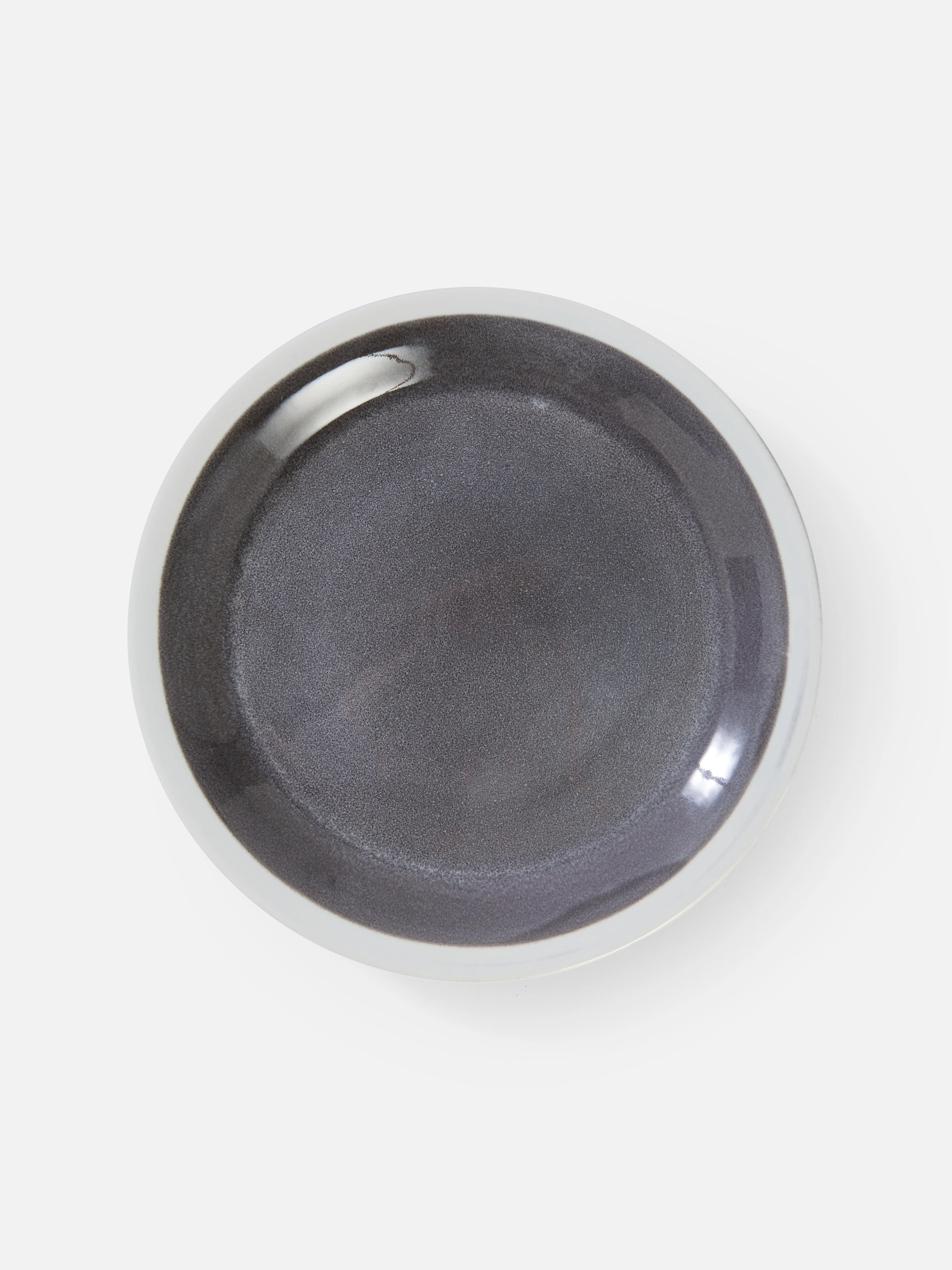 Plato auxiliar bitono con borde esmaltado