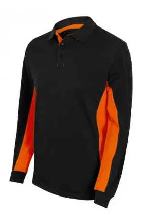 POLO DE TRABAJO MANGA LARGA COMBINADO CON CONTRASTES