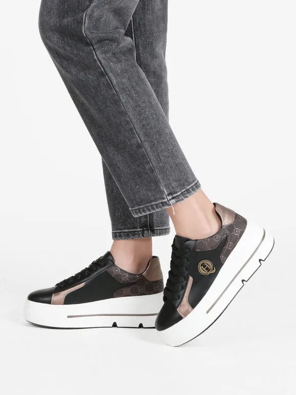 Queen Helena Zapatillas de mujer de rayas con plataforma.