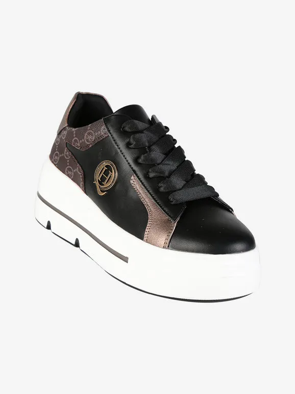 Queen Helena Zapatillas de mujer de rayas con plataforma.