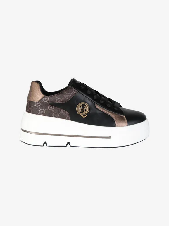 Queen Helena Zapatillas de mujer de rayas con plataforma.
