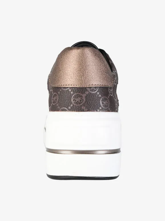Queen Helena Zapatillas de mujer de rayas con plataforma.