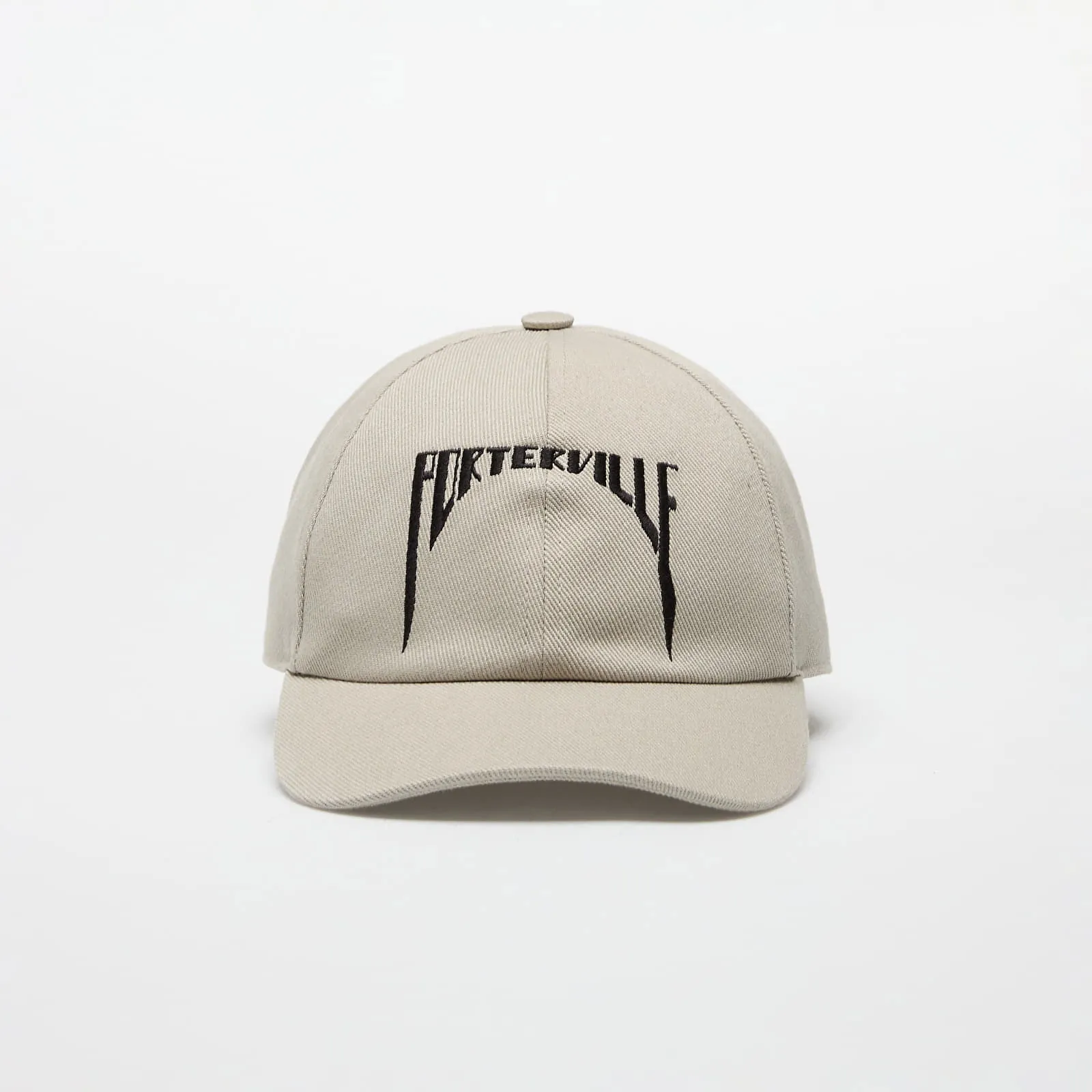 Rick Owens DRKSHDW Embroidered Denim Baseball Cap Pearl/ Black
