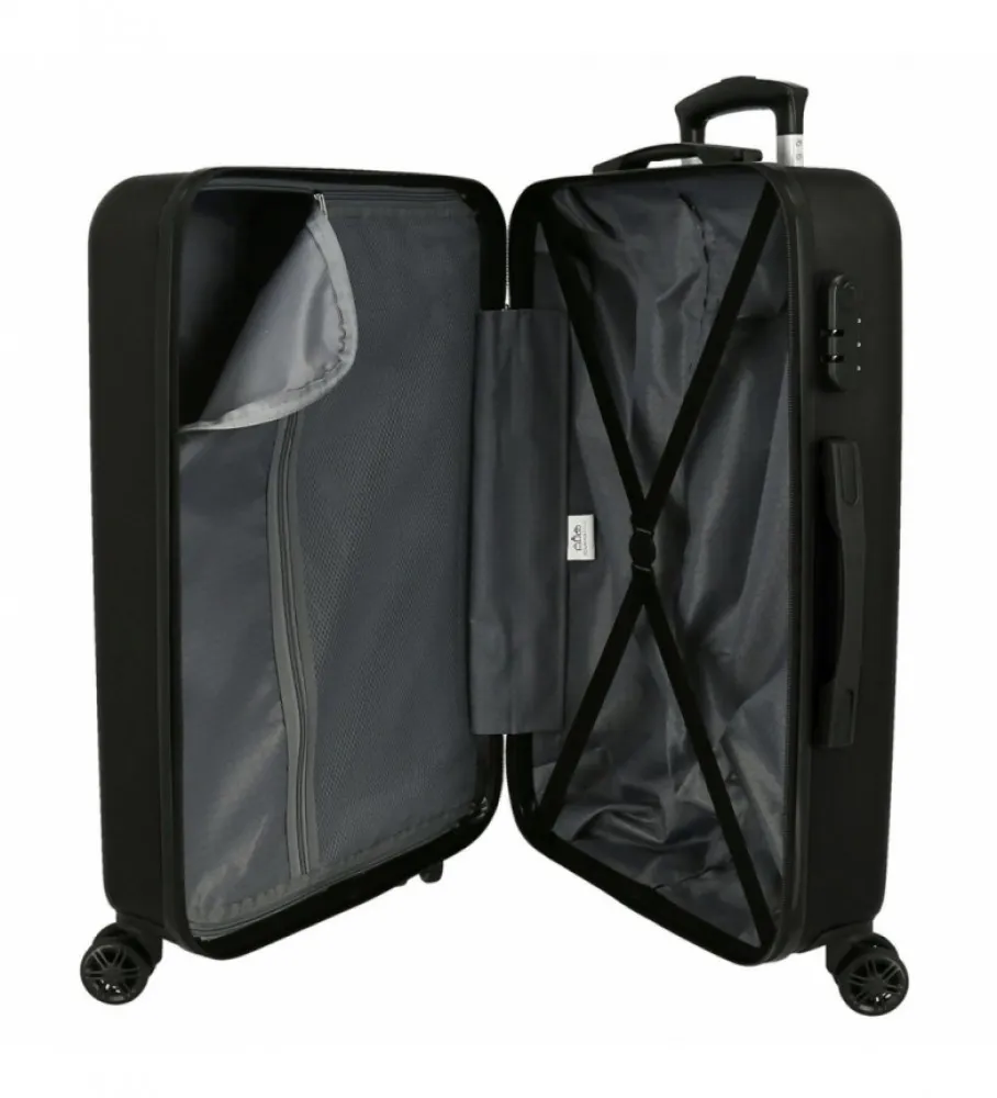 ROLL ROAD JUEGO DE MALETAS GAMERS RÍ­GIDAS 5565CM NEGRO