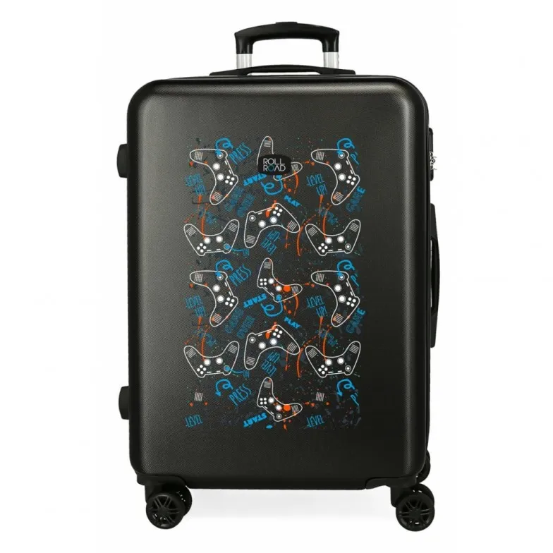 ROLL ROAD MALETA MEDIANA ROLL ROAD GAMERS RÍGIDA 65CM NEGRO
