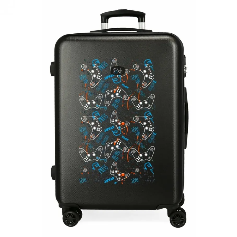 ROLL ROAD MALETA MEDIANA ROLL ROAD GAMERS RÍGIDA 65CM NEGRO
