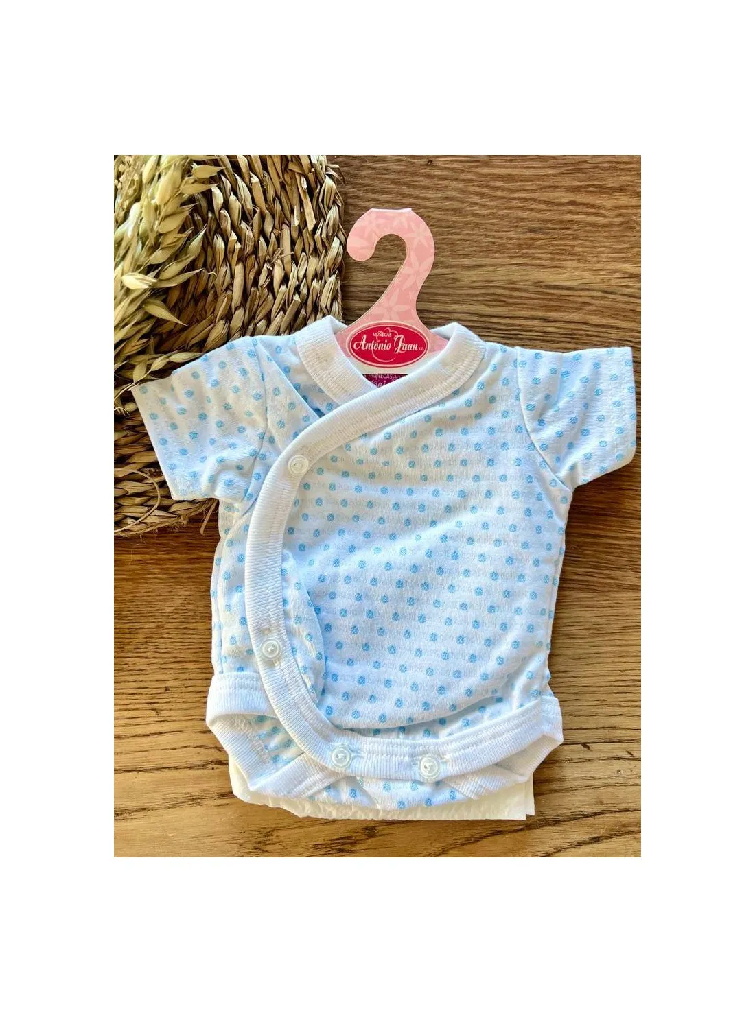 ROPA PARA BEBé REBORN BODY PUNTITOS BLANCO  MUñECAS ANTONIO JUAN