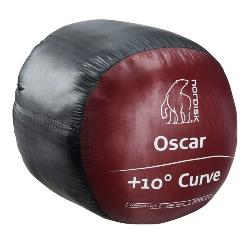 Saco de dormir NORDISK Oscar +10° Curve L (Rio Red)