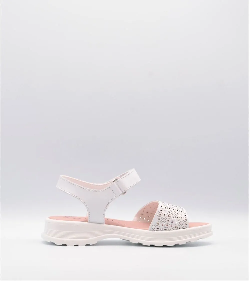 SANDALIA NIÑA PABLOSKY BLANCA PALA BRILLO ROSA