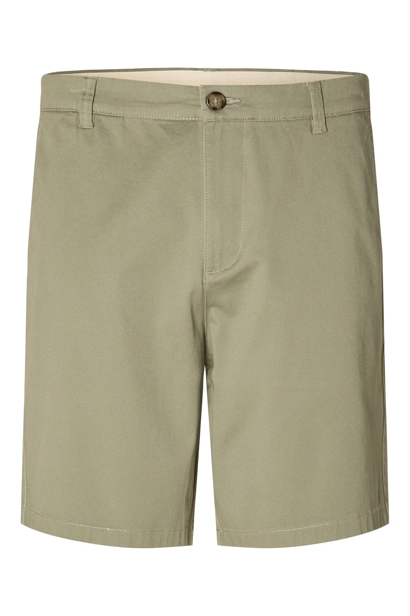Selected Pantalón chino corto confeccionado con algodón orgánico.